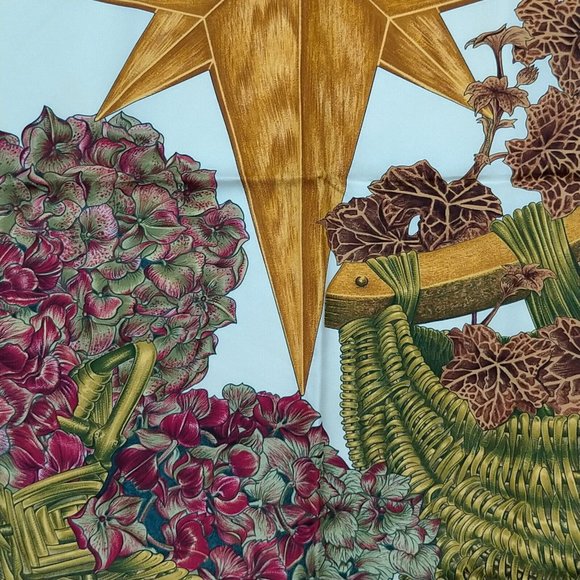 Authentic Hermes scarf Carre 90 Cream Silk100% - Picture 8 of 10